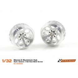 Jante aluminio 15.8x8.5mm. Monza-2 para Eje 3/32 Tornillo M2.5