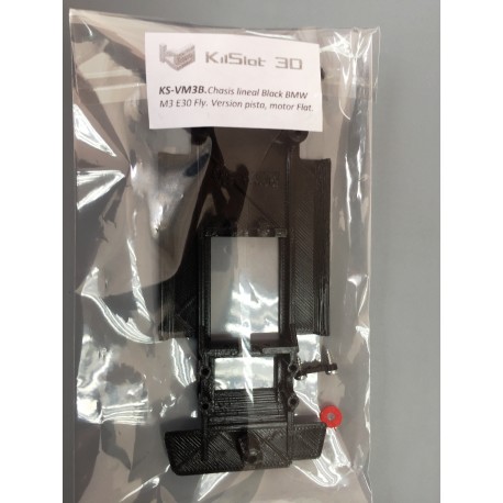 Chassis em linha Black BMW M3 E30 Fly. Versão pista, motor flat.