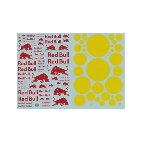 Red Bull waterslide decals for scale 1/24 1/32