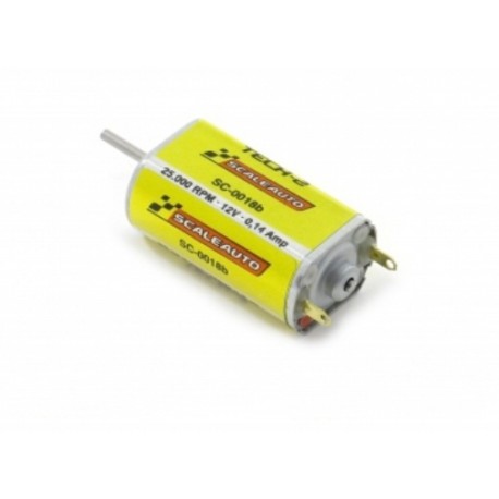 Motor - Slim can - Axle 1,5 mm 25000 rpm, 0,14 Amp., 82 gr*cm at 12V Size: 26.9x15.5x12mm. Sealed Endbell