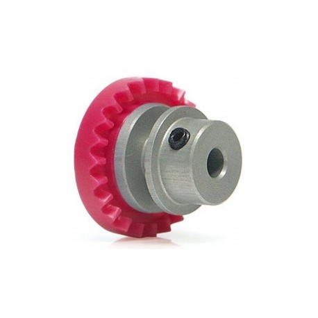 30t Crown, for inline motor - STEP2 - Aluminium for 3/32 axle. With M2 allen srew