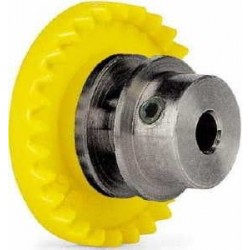 28t Crown, for inline motor - STEP2 - Aluminium for 3/32 axle. With M2 allen screw