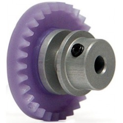 Corona 29d para motor en línea - STEP2 - Aluminio para eje 3/32. Tornillo allen M2