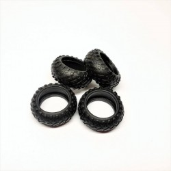 4X Pneu Oval 21x9mm Shore 30