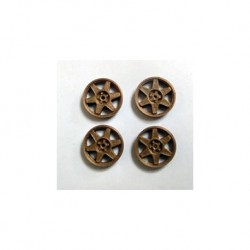 Tampas de roda Type Subaru 15,8mm Titânio (Comp. Scaleauto)