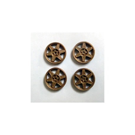 Tampas de roda Type Subaru 15,8mm Titânio (Comp. Scaleauto)