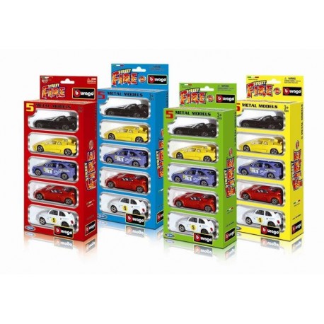 Burago Gift Set 5 PK Sort - Caixa com 5 miniaturas