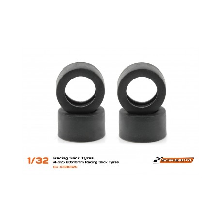 Pneu A-S25 20x10mm Racing Slick (Shore 25) para jante de 15,8 a 17mm