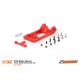 Bancada Motor In-Line SLim RT3. Offset -0.5mm Extra-Hard (vermelho)