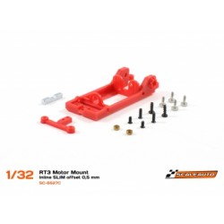 Motor Mount RT3 Slim-Can Inline Offset 0.5mm, Red