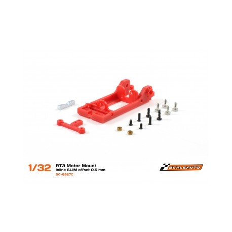 Bancada Motor In-Line SLim RT3. Offset -0.5mm Extra-Hard (vermelho)