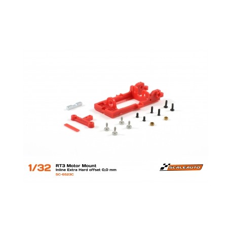 Bancada Motor In-Line RT3 Offset 0,0 Extra-Hard (vermelho) SCALEAUTO