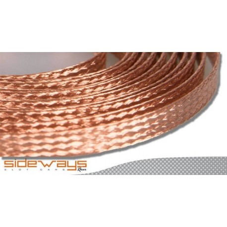 Trança em cobre, rolo 1m de 0,05mm