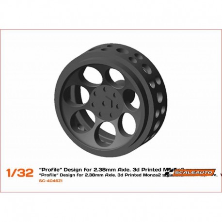 Jantes 3DP Monza 2 para eixo 2,38mm diâmetro 16,5mm X 8mm