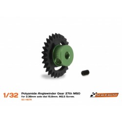 Cremalheira 27d. Procomp-RS M50 Anglewinder 25° para eixo 2.38mm ø15.8mm. Parafuso M2,5