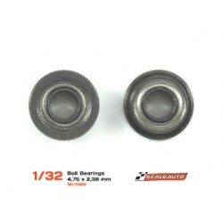 2X Steel ball bearing 4,75X2,38 mm (3/32) Flanged