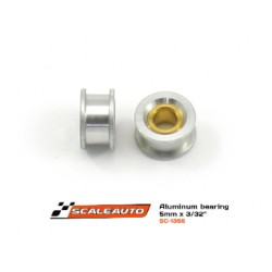 Aluminum bearing measures 5x3 / 32. Compatible with almost all chassis