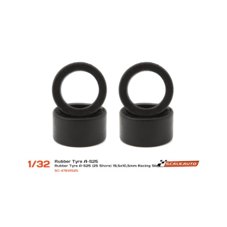 Neum. Goma A-S25 (Shore 25) 19,5x10,5mm Racing Slick para Llantas de 15,8 a 17mm.