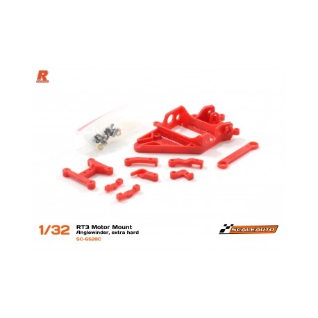 Soporte Motor AW RT3 Offset -1mm Extra-Hard (Rojo) New 2017