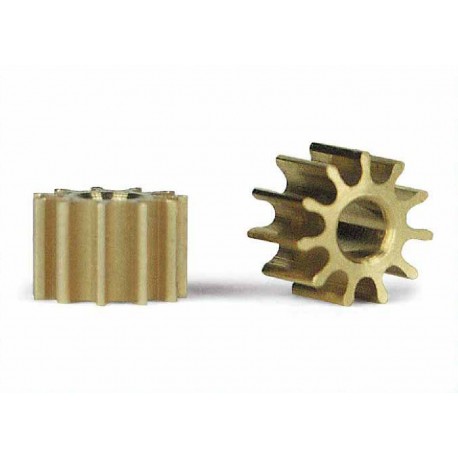Brass pinions 11 teeth Ø5.5mm (2x)