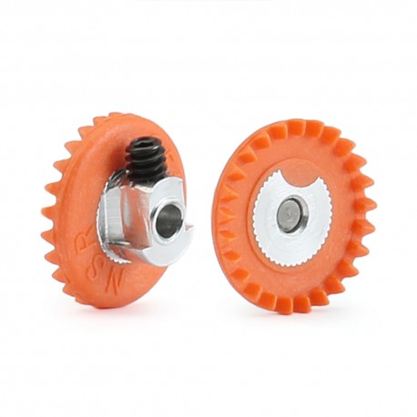 3/32 PLASTIC GEAR WITH ALUMINUM HUB - 23 TEETH