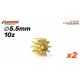 10d sprocket Brass ø5,5mm for 2mm shaft.