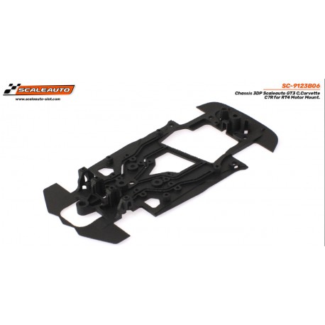 Chassi 3DP Scaleauto GT3 C.Corvette C7R para suporte de motor RT4.