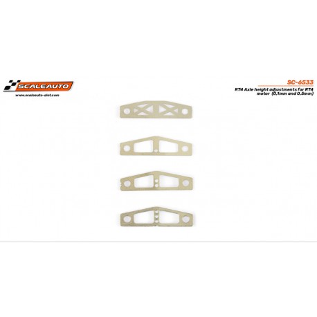 RT4 Steel Spacers for Rear Axle Height (0.1, 0.25, 0.5 and 0.8mm)