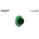 Crown 24d. In-Line in Green Nylon for 2.38mm shaft. M2.5 screw fixing