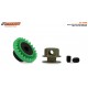 Crown 24d. In-Line in Green Nylon for 2.38mm shaft. M2.5 screw fixing