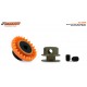 Crown 25d. In-Line in Orange Nylon for axis 3_32 fixing by M2.5 screw