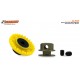 Crown 28d. In-Line in Yellow Nylon for axis 3_32 fixing by M2.5 screw