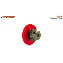 Crown 30d. In-Line in Red Nylon for axis 3_32 fixing by M2.5 screw