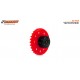 Crown 30d. In-Line in Red Nylon for axis 3_32 fixing by M2.5 screw