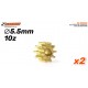 10d sprocket Brass ø5,5mm for 2mm shaft.