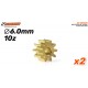 10d sprocket Brass ø6.0mm for 2mm shaft.