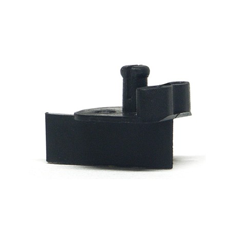 Short and angled Slot.it racing guide. Black.