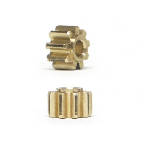 Inline brass pinion Ø 5.5mm 9z