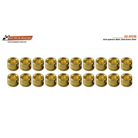 Espaçadores de eixo de 3 mm. latão 3mm