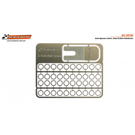 3mm Axle Spacers. in steel 0.5mm Photoedge