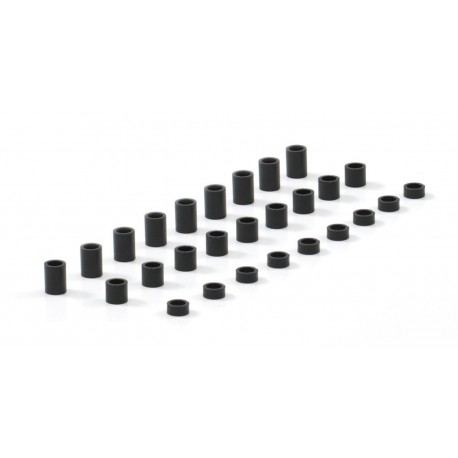 Espaçadores de eixo de 3 mm. plástico