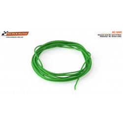 Silicone cable for cars 0.9mm. Diameter. 1m. Green color.