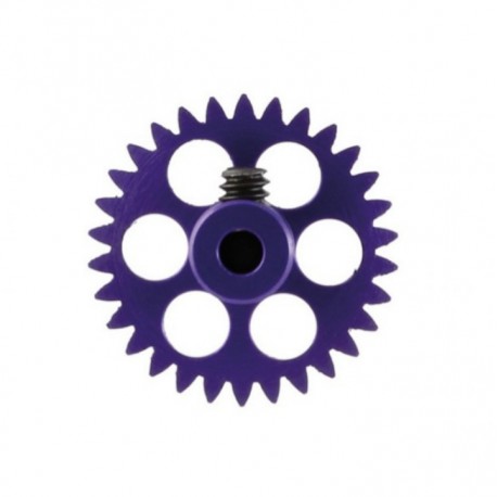 Crown 30 d. cross for 3/32" shaft .050" screw. Diameter 17mm. Lightened Aluminum. blue