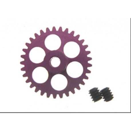 Corona 30 d. anglewinder 15º para eje 3/32" Tornillo .050". Diametro 16.8mm. Aluminio Aligerado. azul