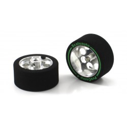 Roda Procomp-4 de 27,5 x 13 mm para eixo de 3 mm. Aro de alumínio de 21 mm
