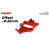 Suporte de motor offset AW RT3 - 0,25 mm extra-rígido (vermelho)