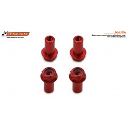 Tampa de fixação H 6mm em alumínio vermelho com cabeça hexagonal auto-blocante