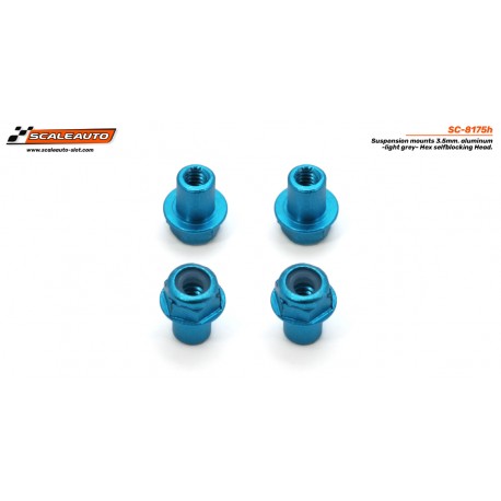 Tampa de fixação H de alumínio azul de 3,5 mm com cabeça hexagonal autoblocante