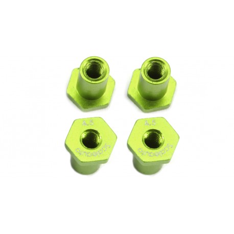 Tampa de fixação em alumínio H 4,5mm com cabeça sextavada.