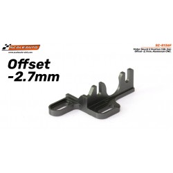 Suporte de motor offset 13D - 2,7 mm Rev.7 com dupla fixação. Alumínio CNC.